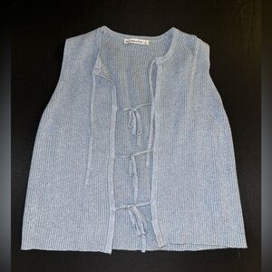 Abercrombie & Fitch Light Blue tie Knit Top